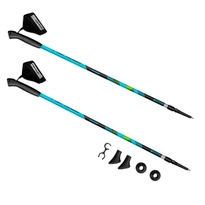 Kije nordic walking 105-135 cm czarno-niebieskie Spokey MEADOW