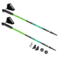 Kije nordic walking 105-135 cm czarno-zielone Spokey MEADOW